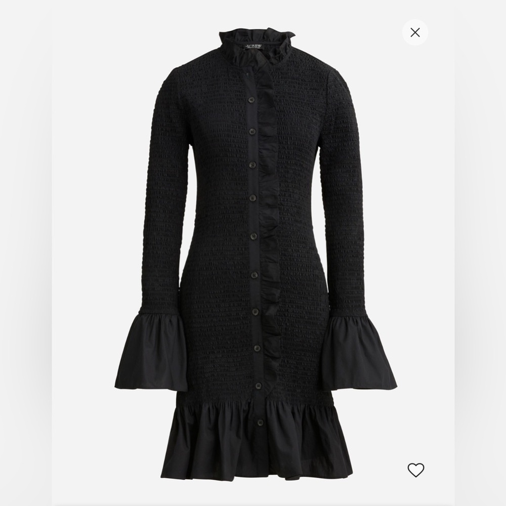 NWT J.Crew Smocked Long Sleeve Dress